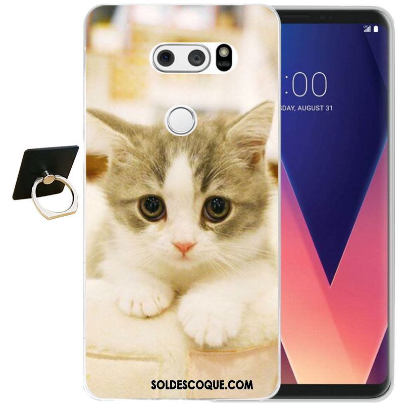 Coque Lg V30 Tout Compris Dessin Animé Protection Contre Les Explosions Gaufrage Silicone Pas Cher