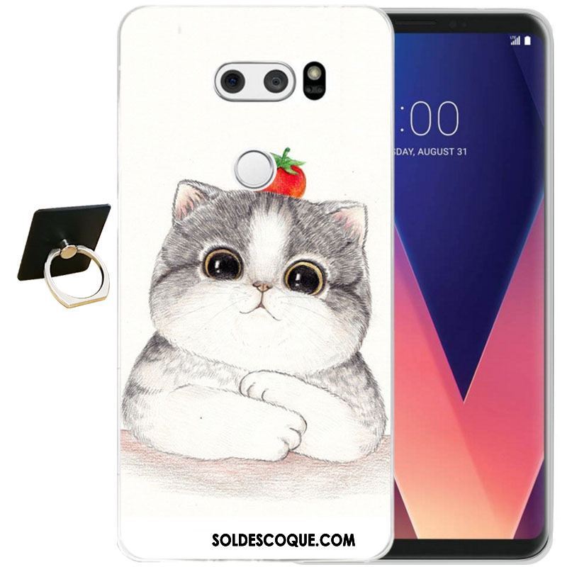 Coque Lg V30 Tout Compris Dessin Animé Protection Contre Les Explosions Gaufrage Silicone Pas Cher