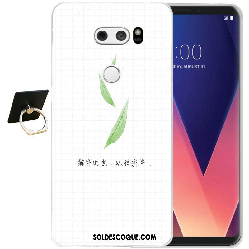 Coque Lg V30 Tout Compris Dessin Animé Protection Contre Les Explosions Gaufrage Silicone Pas Cher