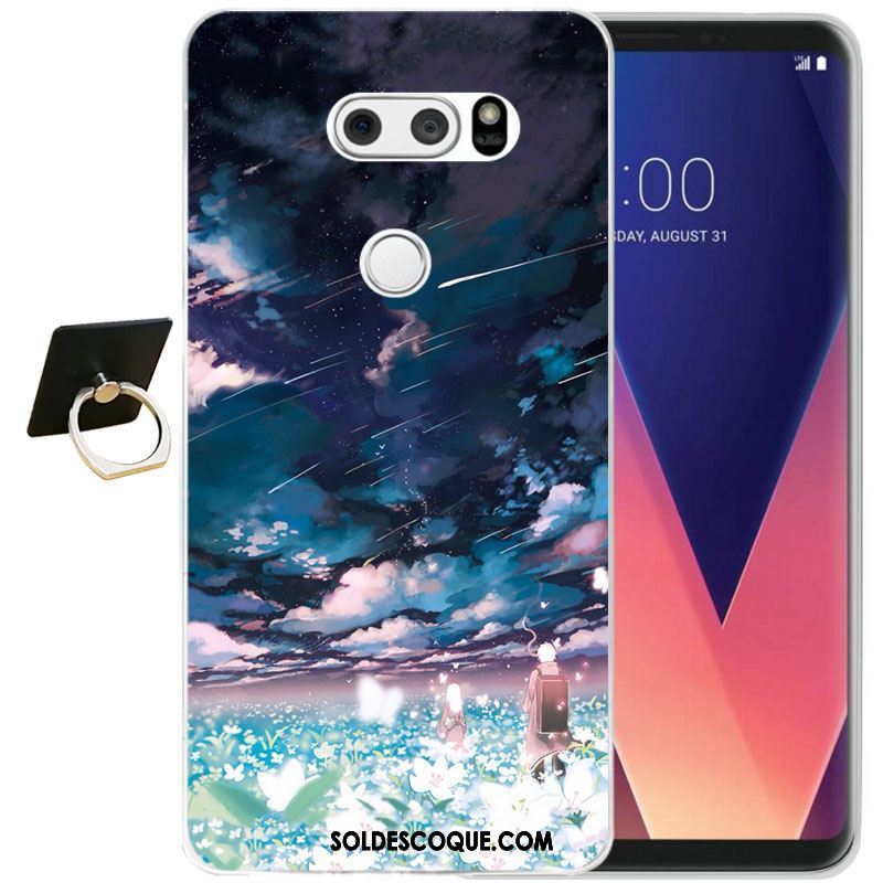 Coque Lg V30 Tout Compris Dessin Animé Protection Contre Les Explosions Gaufrage Silicone Pas Cher