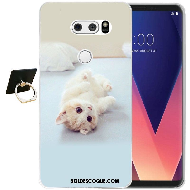 Coque Lg V30 Tout Compris Dessin Animé Protection Contre Les Explosions Gaufrage Silicone Pas Cher