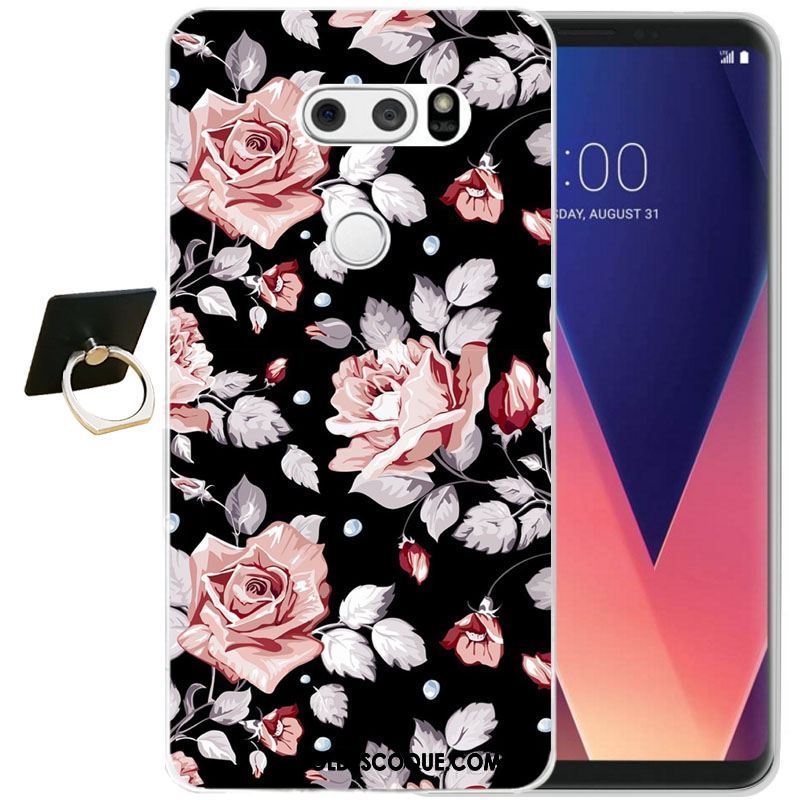 Coque Lg V30 Tout Compris Dessin Animé Protection Contre Les Explosions Gaufrage Silicone Pas Cher