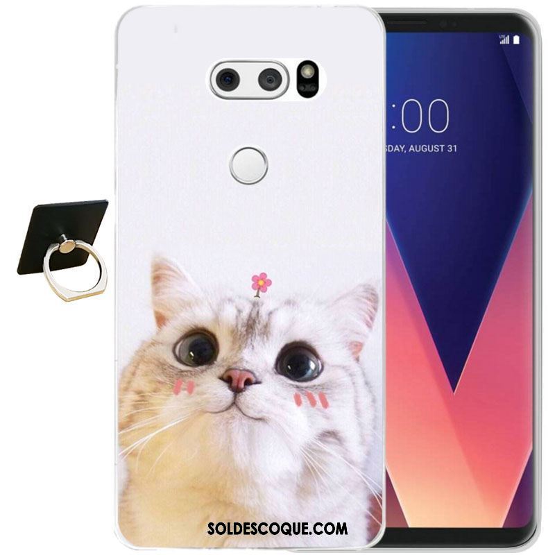 Coque Lg V30 Tout Compris Dessin Animé Protection Contre Les Explosions Gaufrage Silicone Pas Cher