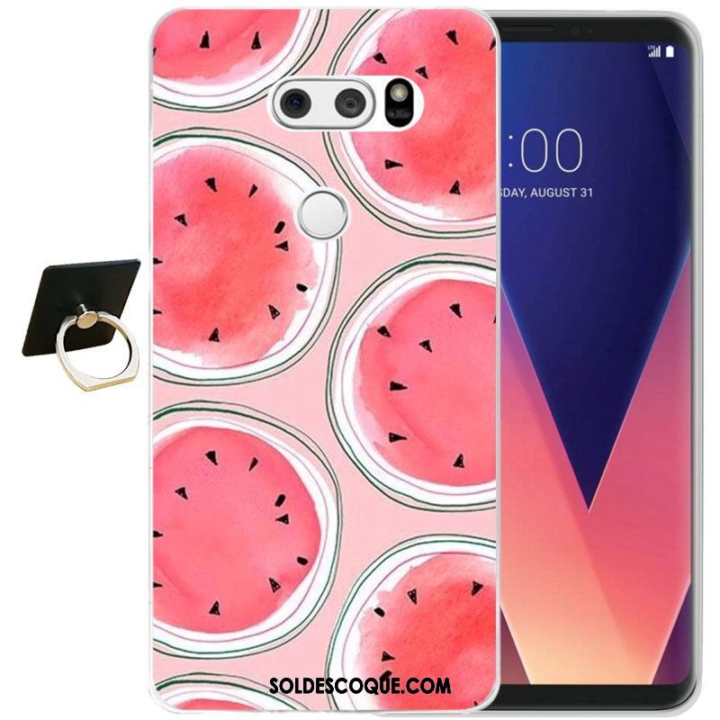 Coque Lg V30 Tout Compris Dessin Animé Protection Contre Les Explosions Gaufrage Silicone Pas Cher