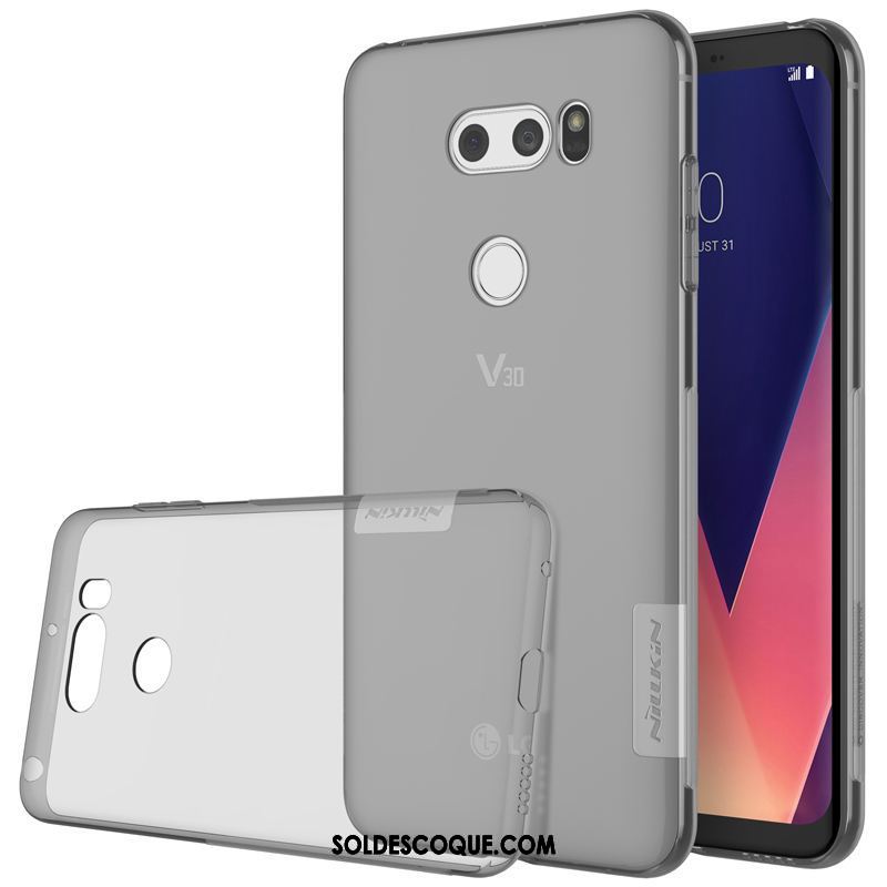 Coque Lg V30 Transparent Gris Légère Téléphone Portable Tout Compris France