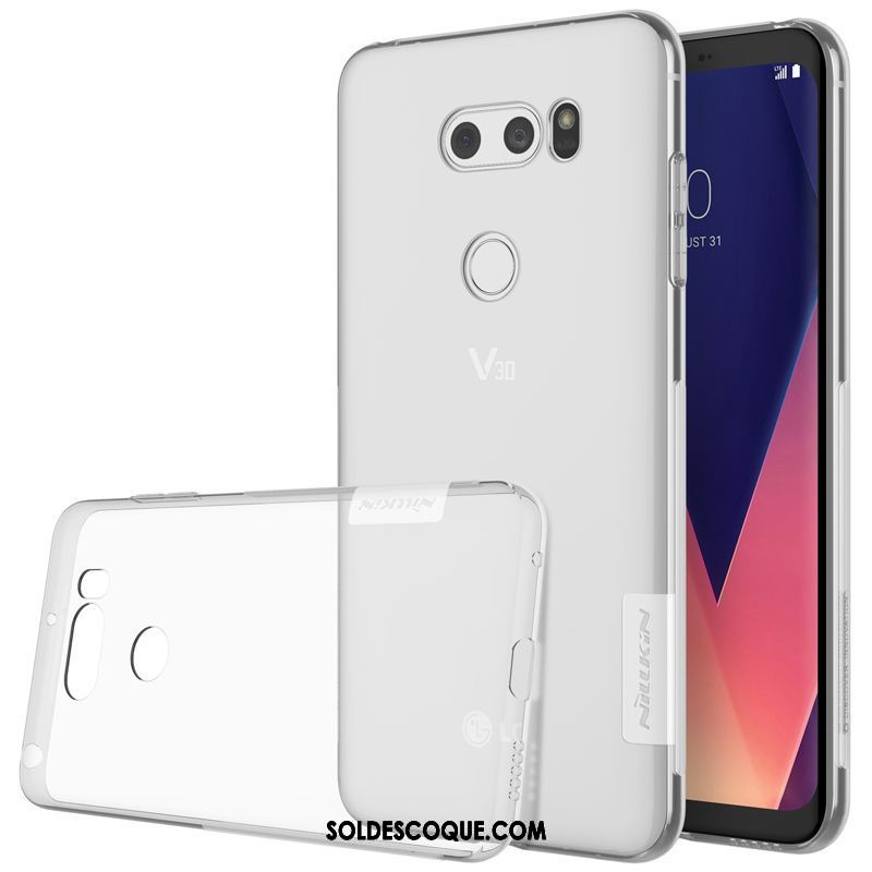 Coque Lg V30 Transparent Gris Légère Téléphone Portable Tout Compris France