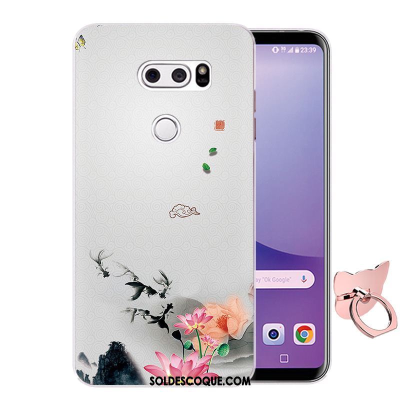 Coque Lg V30 Téléphone Portable Protection Fluide Doux Dessin Animé Rose Pas Cher