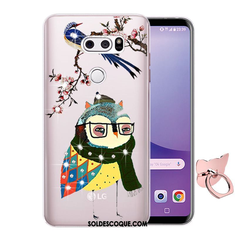 Coque Lg V30 Téléphone Portable Protection Fluide Doux Dessin Animé Rose Pas Cher