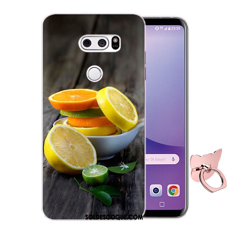 Coque Lg V30 Téléphone Portable Protection Fluide Doux Dessin Animé Rose Pas Cher