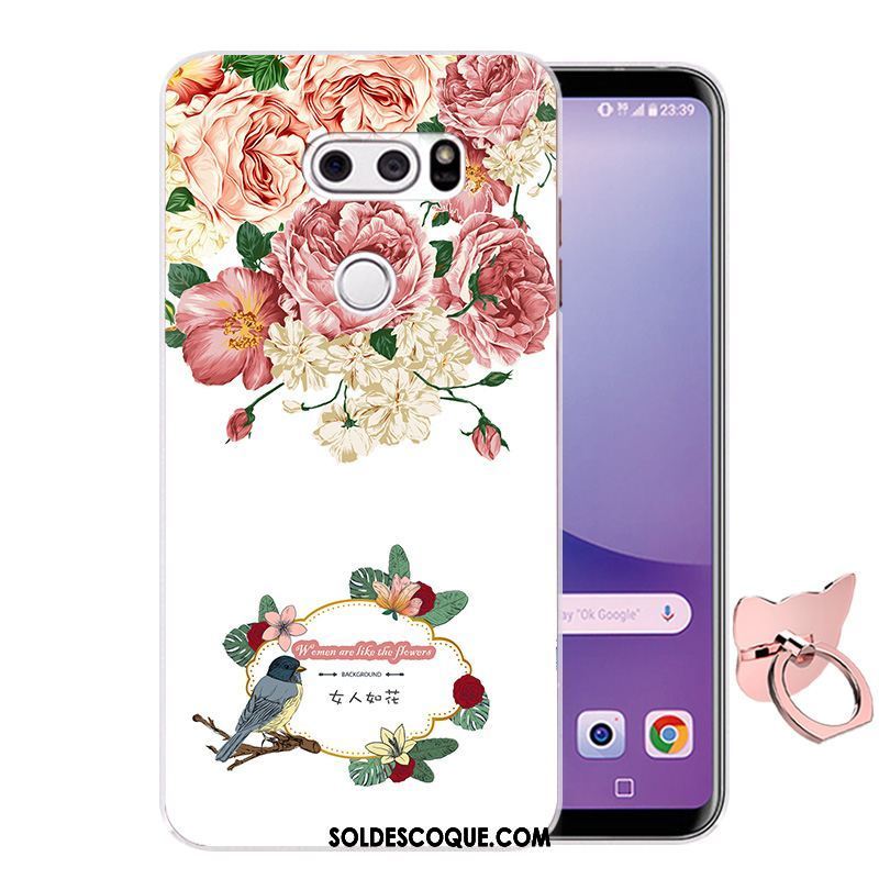 Coque Lg V30 Téléphone Portable Protection Fluide Doux Dessin Animé Rose Pas Cher