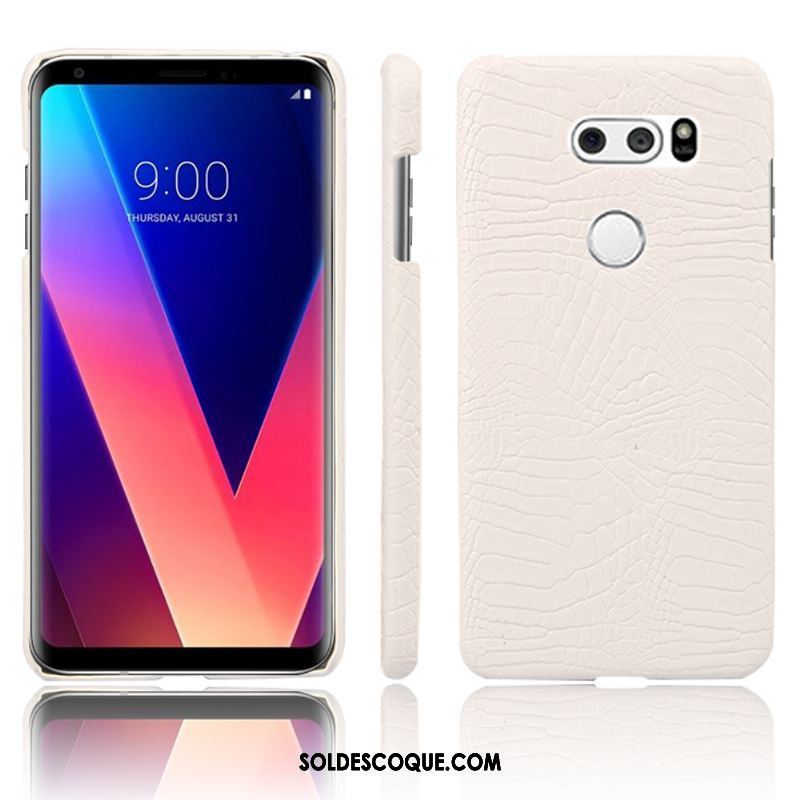 Coque Lg V30 Étui En Cuir Personnalité Rouge Nouveau Téléphone Portable Pas Cher