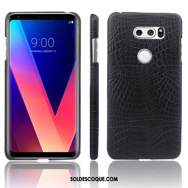 Coque Lg V30 Étui En Cuir Personnalité Rouge Nouveau Téléphone Portable Pas Cher