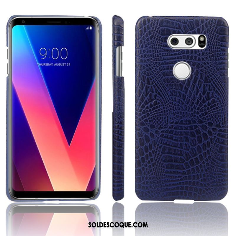 Coque Lg V30 Étui En Cuir Personnalité Rouge Nouveau Téléphone Portable Pas Cher