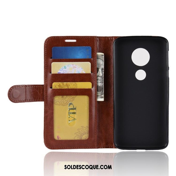 Coque Moto E5 Protection Étui En Cuir Foncé Téléphone Portable Soldes