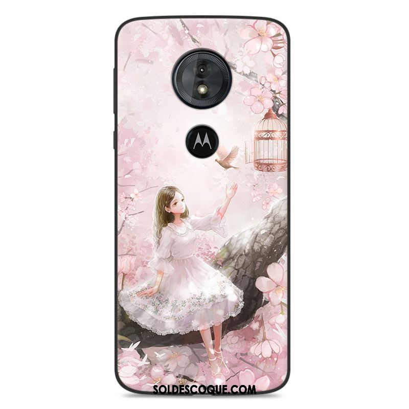 Coque Moto E5 Silicone Rose Téléphone Portable Marque De Tendance Fluide Doux Soldes