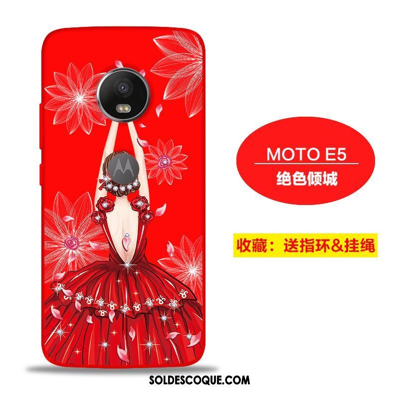 Coque Moto E5 Tendance Incassable Créatif Noir Téléphone Portable Soldes