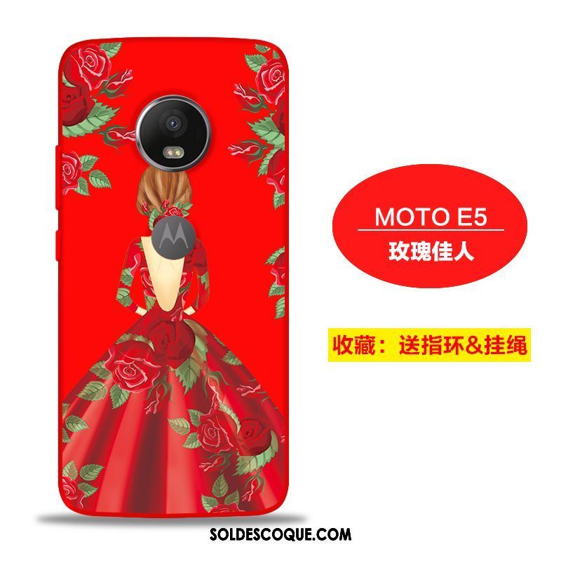 Coque Moto E5 Tendance Incassable Créatif Noir Téléphone Portable Soldes