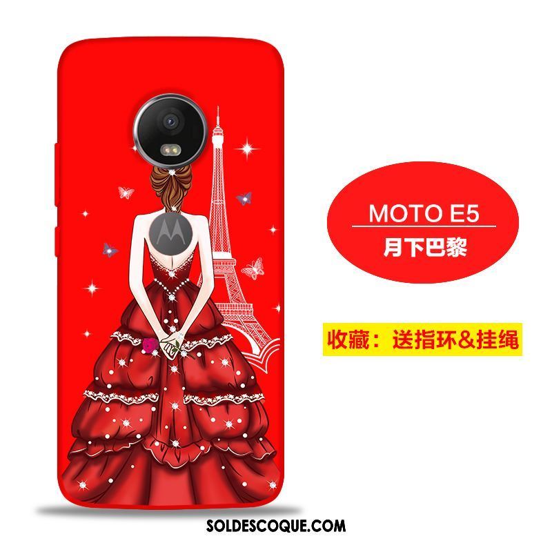 Coque Moto E5 Tendance Incassable Créatif Noir Téléphone Portable Soldes