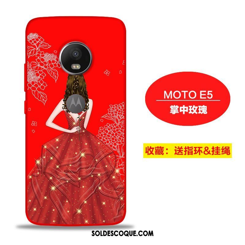 Coque Moto E5 Tendance Incassable Créatif Noir Téléphone Portable Soldes