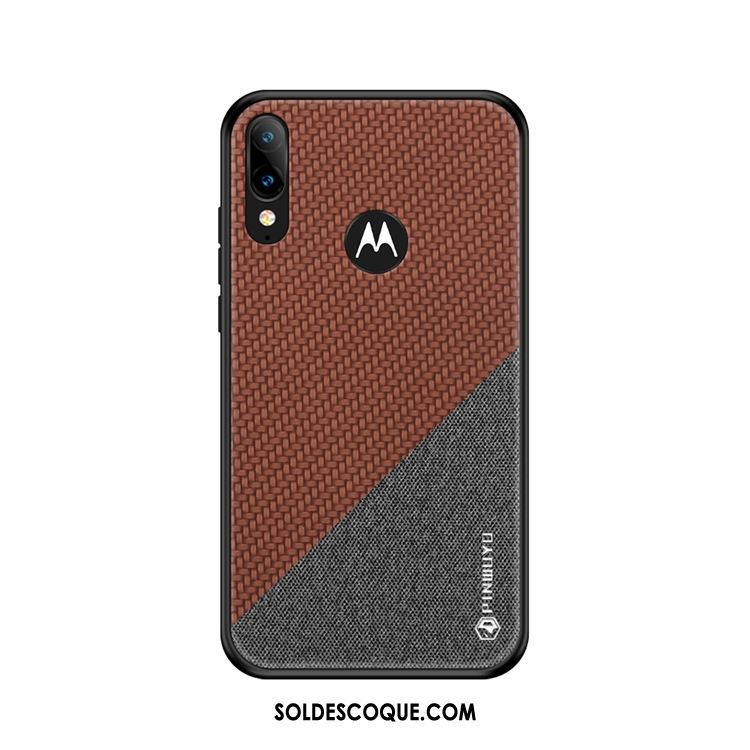 Coque Moto E6 Plus Jaune Étui Tissu Tout Compris Téléphone Portable Pas Cher