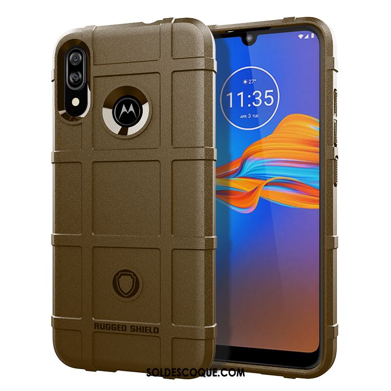 Coque Moto E6 Plus Pu Incassable Fluide Doux Protection Silicone En Vente