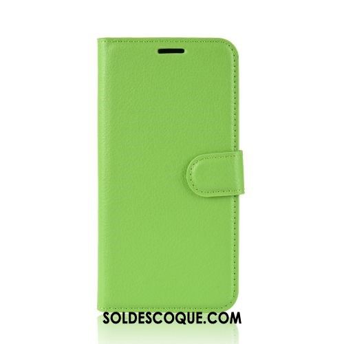 Coque Moto E6 Plus Simple Litchi Portefeuille Téléphone Portable Protection Soldes