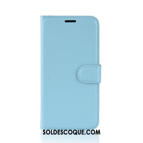 Coque Moto E6 Plus Simple Litchi Portefeuille Téléphone Portable Protection Soldes