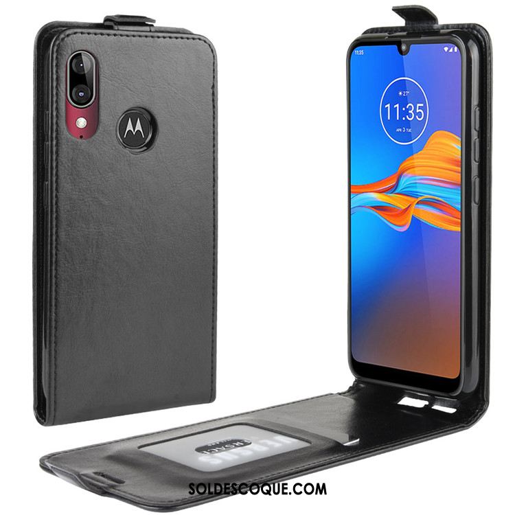 Coque Moto E6 Plus Étui En Cuir Téléphone Portable Protection Incassable Pas Cher