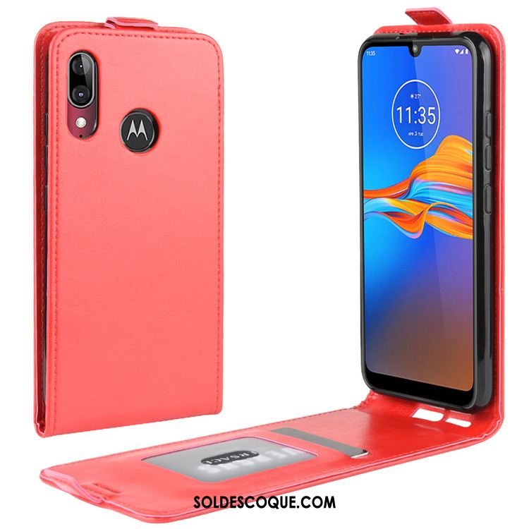 Coque Moto E6 Plus Étui En Cuir Téléphone Portable Protection Incassable Pas Cher