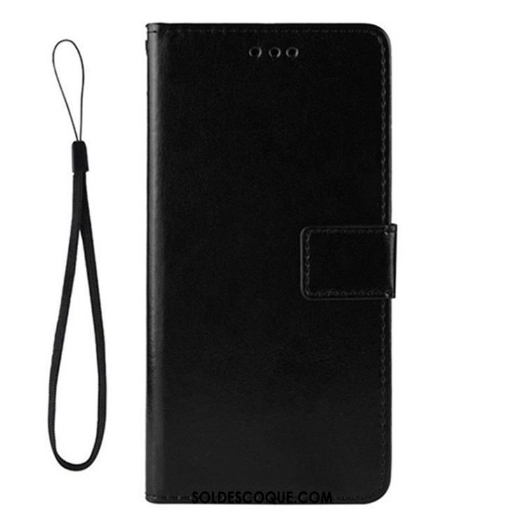 Coque Moto E6 Plus Étui Étui En Cuir Protection Ornements Suspendus Noir Soldes