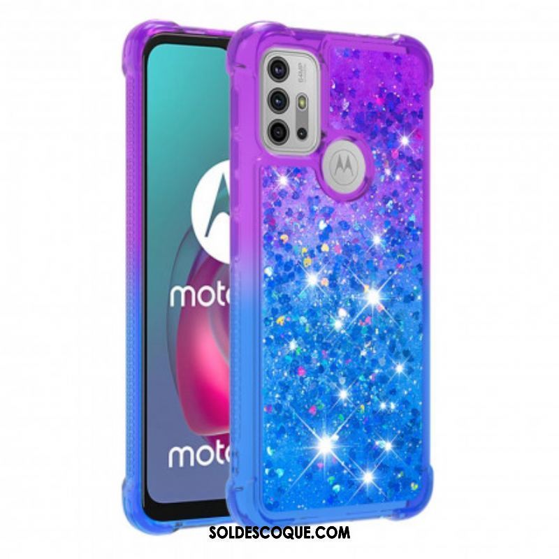 Coque Moto G30 / Moto G10 Paillettes Colors