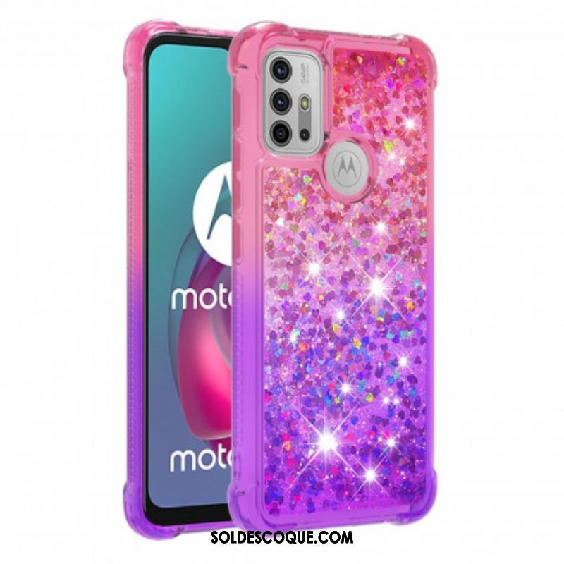 Coque Moto G30 / Moto G10 Paillettes Colors