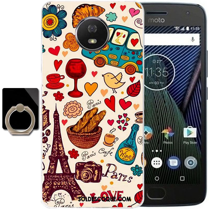 Coque Moto G5s Plus Fluide Doux Dessin Animé Étui Peinture Tout Compris Soldes