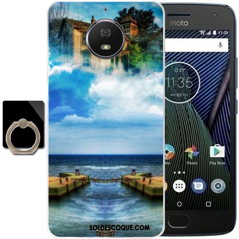 Coque Moto G5s Plus Fluide Doux Dessin Animé Étui Peinture Tout Compris Soldes