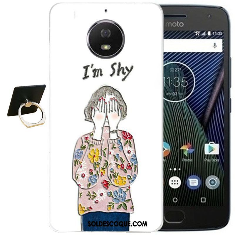 Coque Moto G5s Plus Fluide Doux Tout Compris Dessin Animé Transparent Gaufrage En Vente