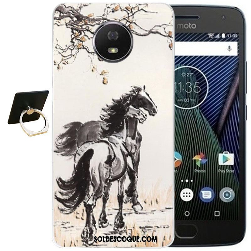 Coque Moto G5s Plus Fluide Doux Tout Compris Dessin Animé Transparent Gaufrage En Vente