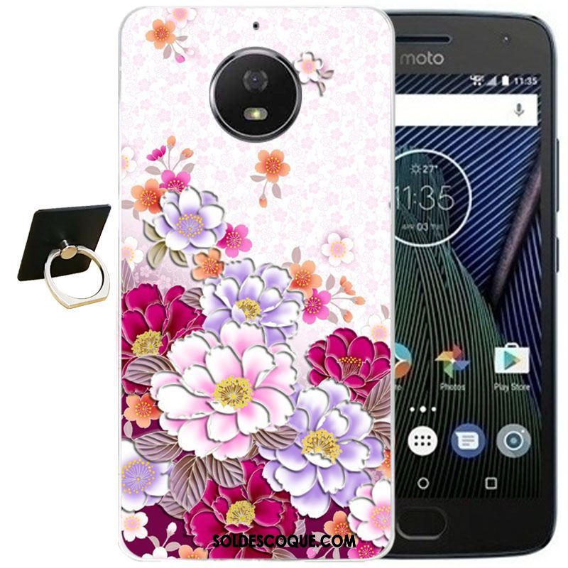 Coque Moto G5s Plus Fluide Doux Tout Compris Dessin Animé Transparent Gaufrage En Vente