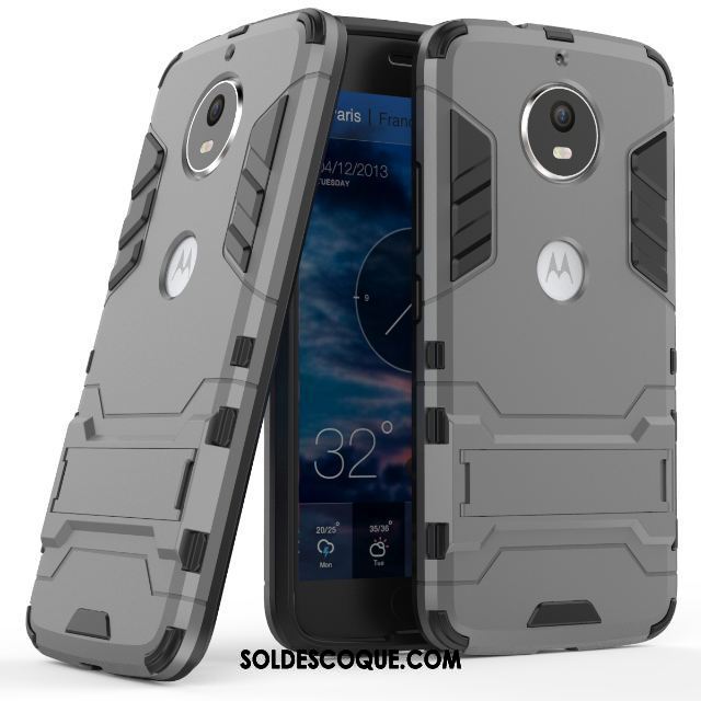 Coque Moto G5s Plus Incassable Support Bleu Étui Tout Compris Pas Cher