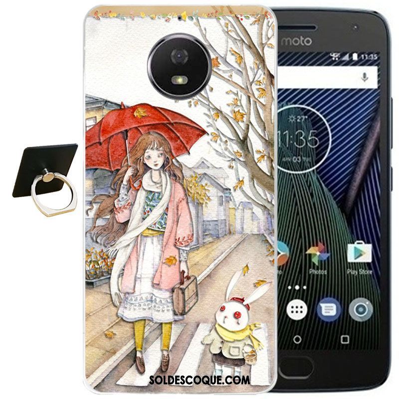 Coque Moto G5s Plus Jaune Silicone Étui Téléphone Portable Dessin Animé Pas Cher
