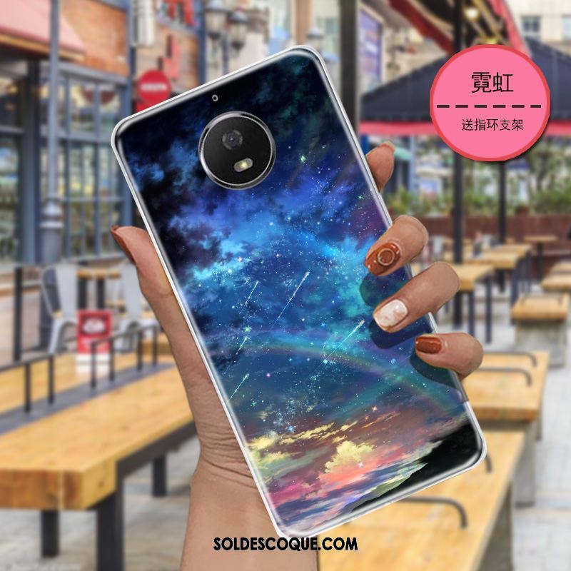 Coque Moto G5s Plus Net Rouge Silicone Dessin Animé Tout Compris Étoile France