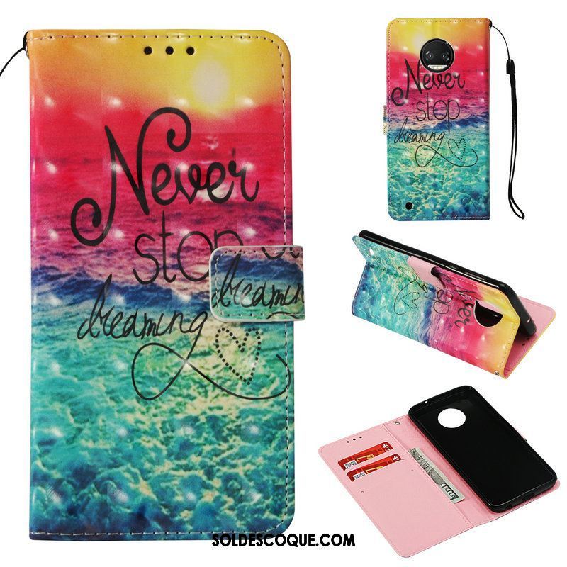 Coque Moto G5s Plus Portefeuille Téléphone Portable Étui En Cuir Incassable Peinture Soldes