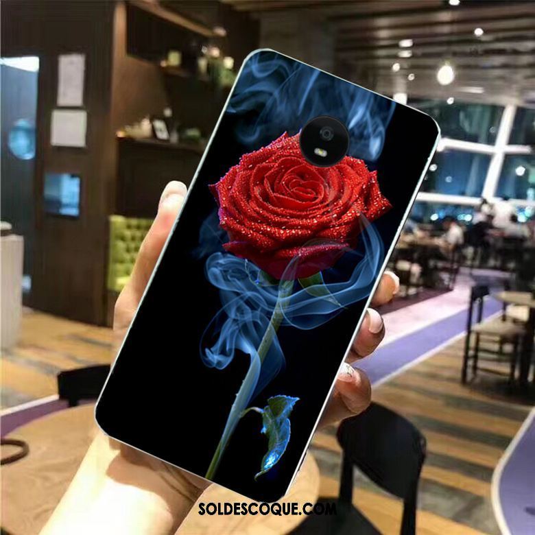 Coque Moto G5s Plus Rose Étui Peinture Fluide Doux Téléphone Portable En Vente