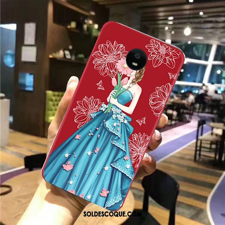 Coque Moto G5s Plus Rose Étui Peinture Fluide Doux Téléphone Portable En Vente