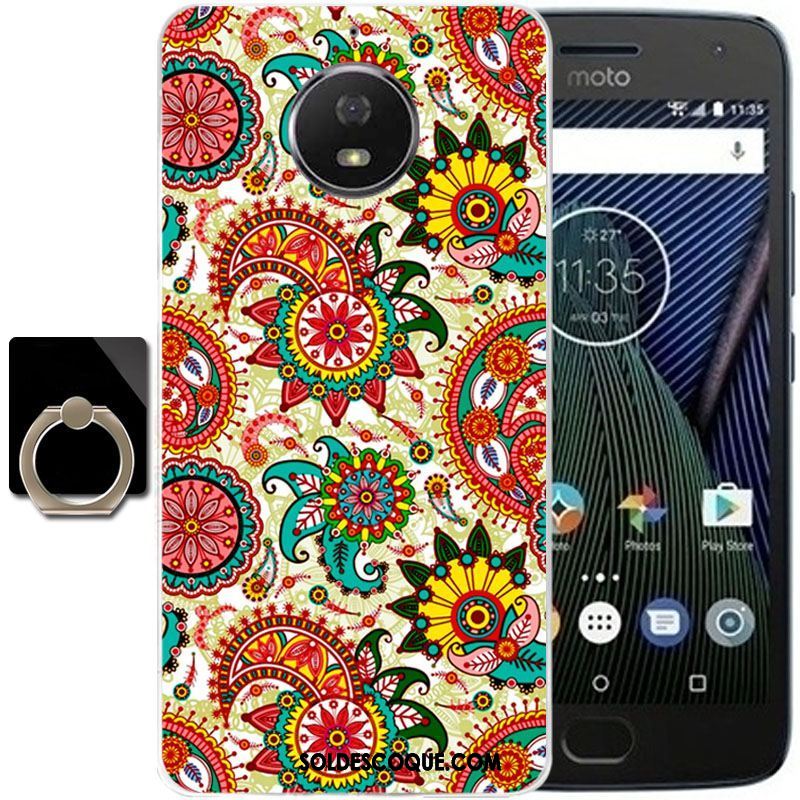 Coque Moto G5s Plus Téléphone Portable Protection Rose Peinture Étui En Ligne