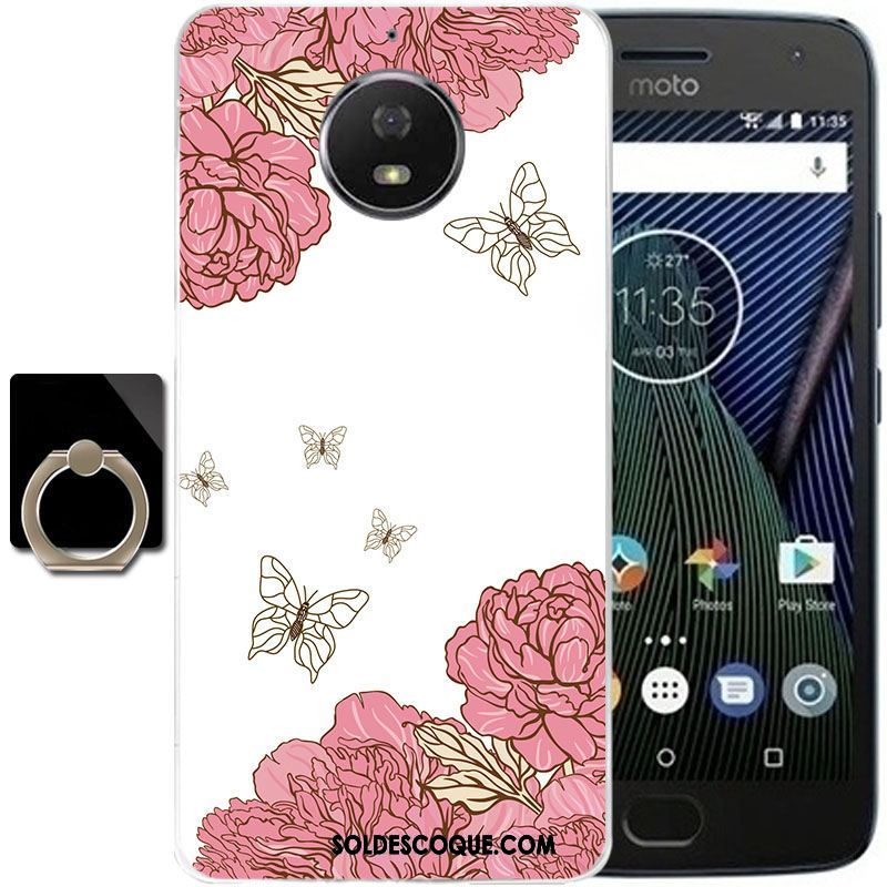 Coque Moto G5s Plus Téléphone Portable Protection Rose Peinture Étui En Ligne