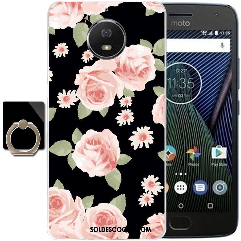 Coque Moto G5s Plus Téléphone Portable Protection Rose Peinture Étui En Ligne