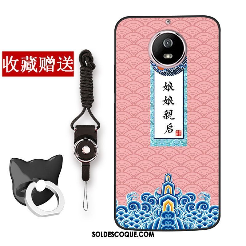 Coque Moto G5s Style Chinois Incassable Tout Compris Bleu Téléphone Portable Housse Pas Cher