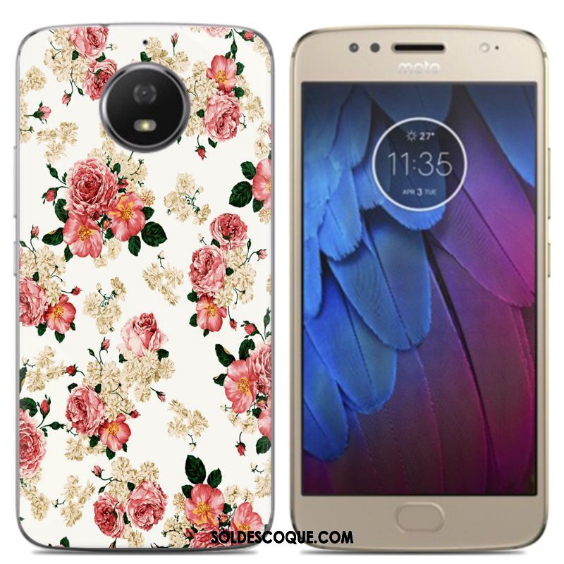 Coque Moto G5s Téléphone Portable Peinture À L'huile Offre Spéciale Très Mince Jaune Housse En Vente