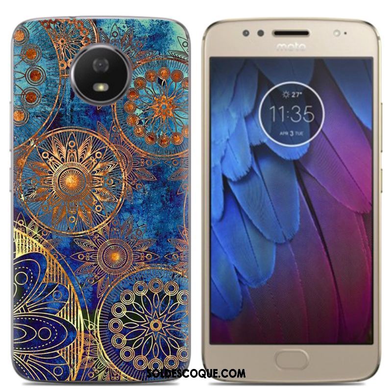 Coque Moto G5s Téléphone Portable Peinture À L'huile Offre Spéciale Très Mince Jaune Housse En Vente