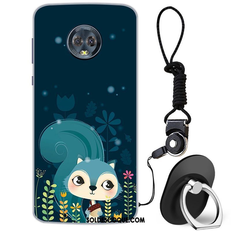 Coque Moto G6 Fluide Doux Étui Protection Bleu Incassable Pas Cher